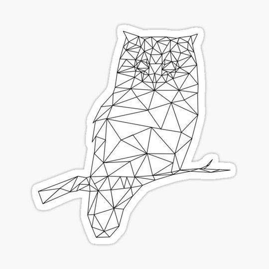 Discover Abstract owl - black