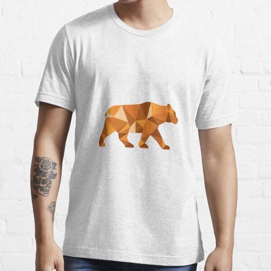 Discover American Black Bear Side Low Polygon