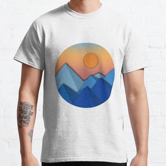 Discover mountains paper cutout