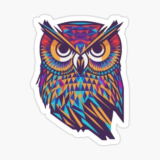 Discover Colorful Geometric Owl