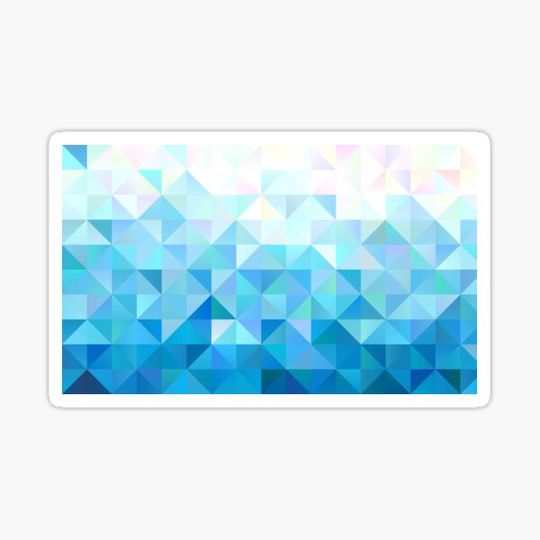 Discover Ice Blue Diamond Polygon Triangle Pattern