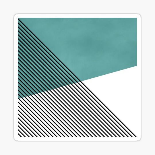 Discover Simple geometric art - turquoise