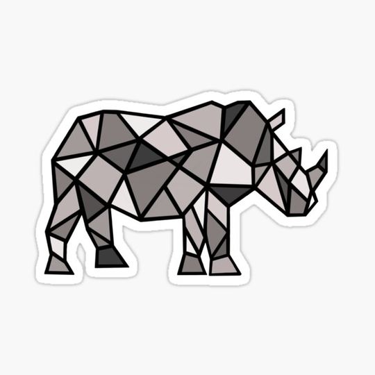 Discover Geometric Rhino Digital Art