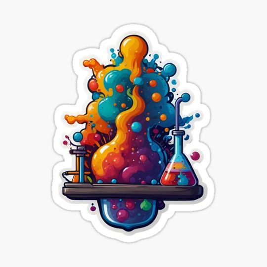 Discover Happy Science - Chemistry Fun Comic Sticker