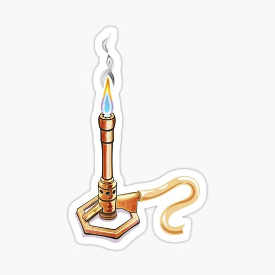 Discover Bunsen Burner - Research Lab Equipment Cartoon Illustration