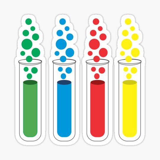 Discover Test Tubes Cartoon Artwork