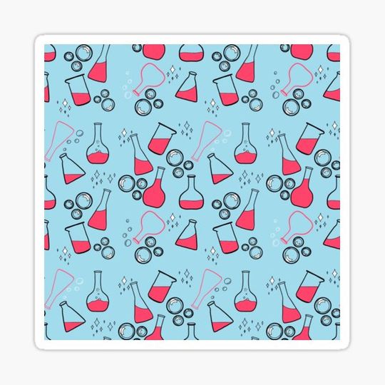 Discover Potions - Repeat Pattern - Science Blue
