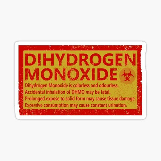 Discover Dihydrogen Monoxide Warning