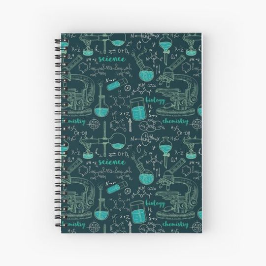 Discover Vintage seamless pattern old chemistry laboratory with microscope, tubes and formulas.