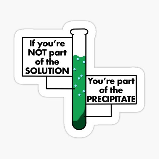 Discover test tube solution joke – white