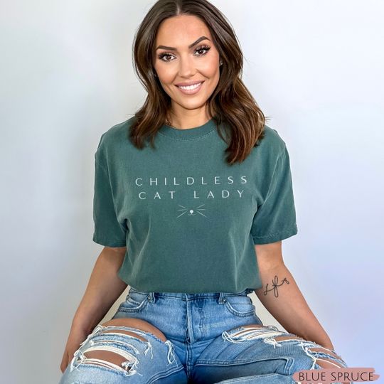 Discover Childless Cat Lady Tshirt 2024 Election Political Shirts