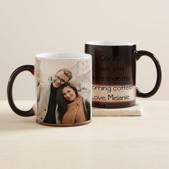 Discover Photo Mug Personalized Color Changing Coffee Mug, Hot Cocoa Mug
