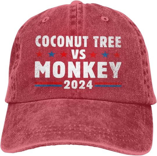 Discover Coconuts Tree Patriotic Kamala Harris 2024 Hats Low Profile Cap Men Women