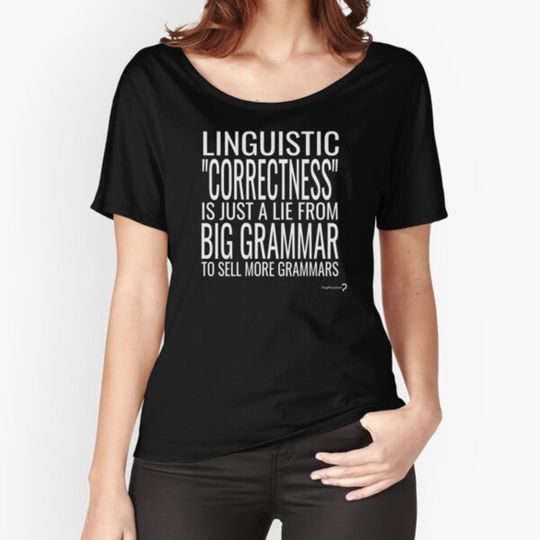 Discover Big Grammar T-shirt - White text