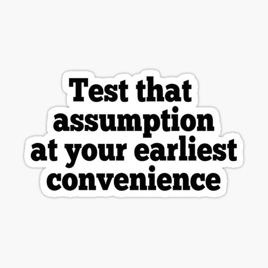 Discover Test that assumption at your earliest convenience funny polite way to say FAFO