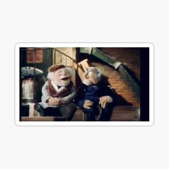 Discover Statler and Waldorf Outside the Muppet Theater