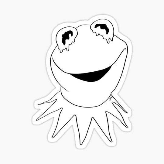 Discover Copy of K the frog Melting (version 2/2 - black and white)