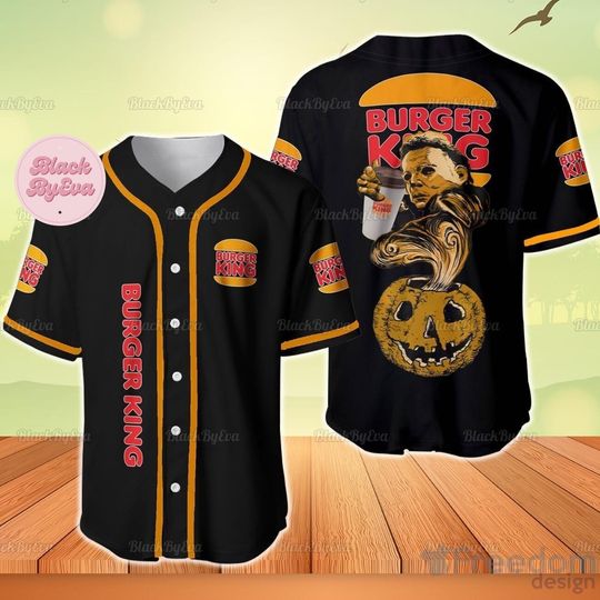 Discover Burgerking Baseball Shirt, Michael Myers Jersey Shirt, Funny Burger Jersey