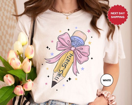 Discover Custom Teacher Name Shirts, Personalized School Shirt, Teacher Gift