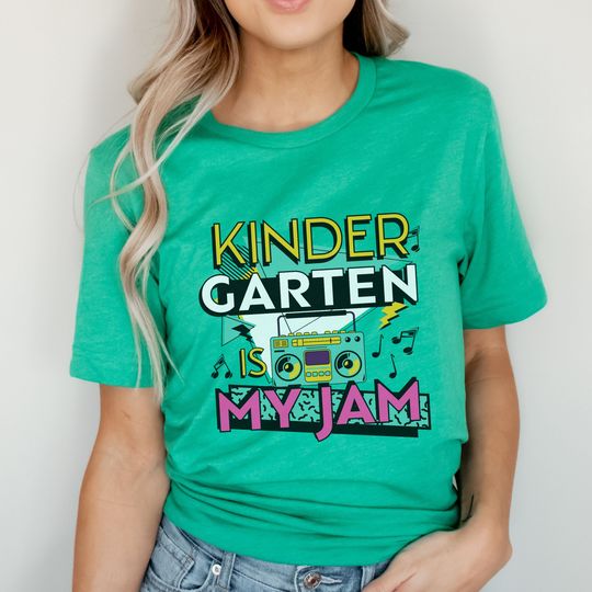 Discover Kindergarten teacher shirt, Kindergarten is my jam, Kinder team, 90s Teacher tshirt