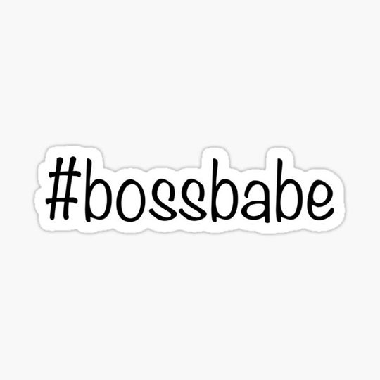 Discover #bossbabe text print for girlboss, statement tee