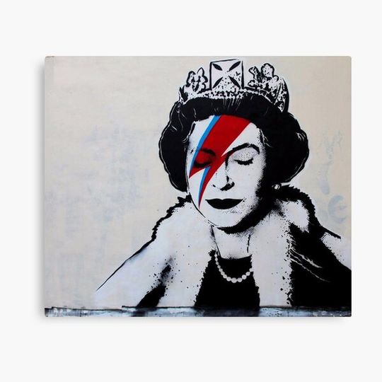 Discover Banksy Ziggy Stardust Queen of England Street Art