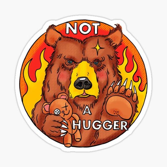 Mental health colorful statement art Not a Hugger