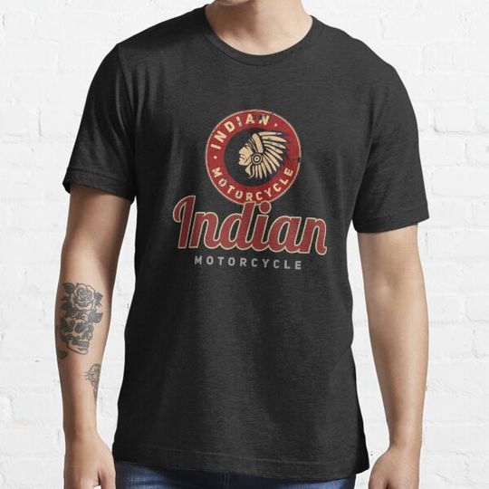 Discover India motorcycles bike since humor fun street biker label symbol statement LOL great