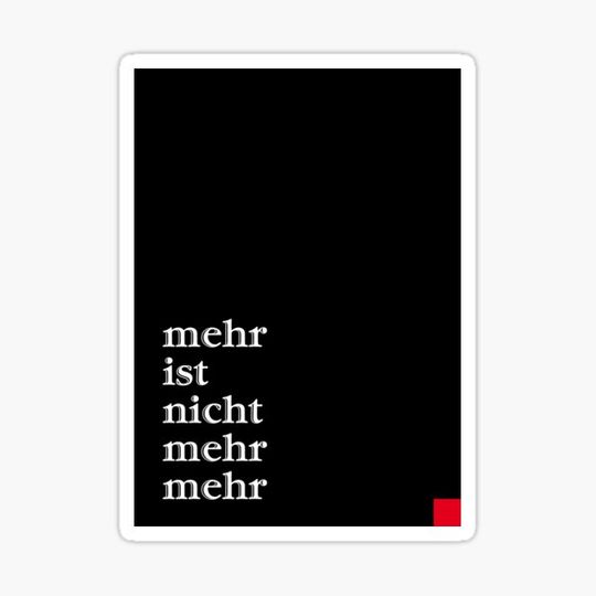 Discover Mehr Ist Nicht Mehr Mehr - Black Red