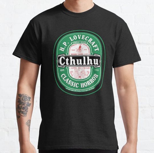 Discover Cthulhu Beer Label Parody Design