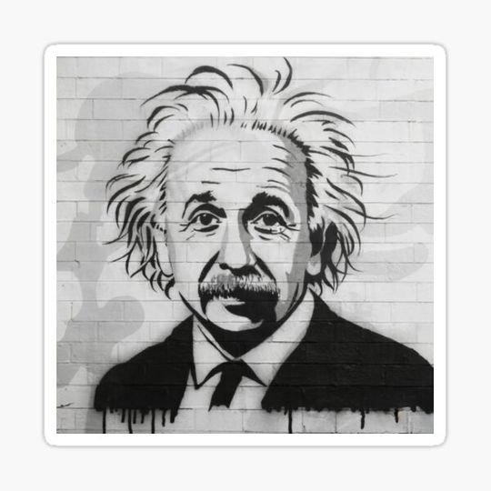 albert einstein banksy street art