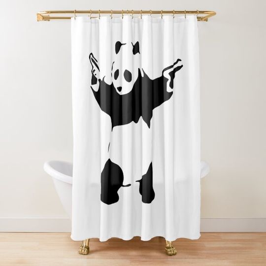 Discover Banksy Pandamonium Armed Panda Artwork