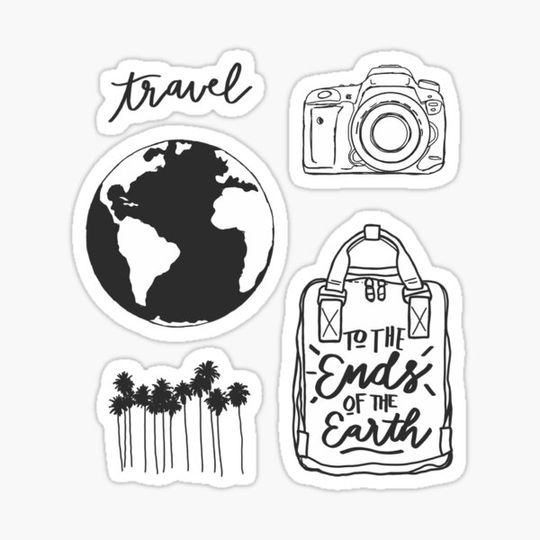 Discover travel mini sticker pack