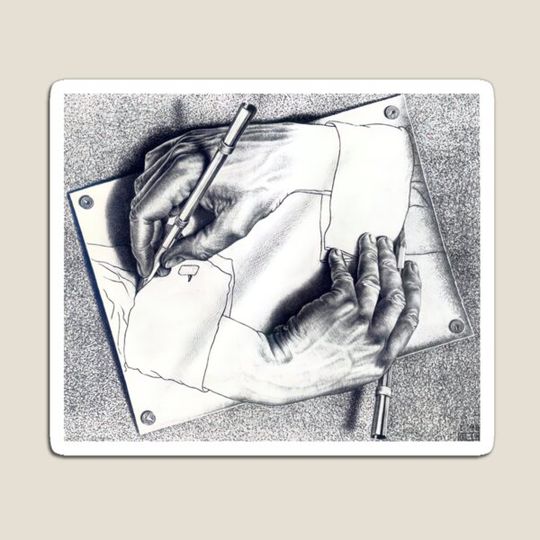 Discover Drawing Hands by M.C. Escher