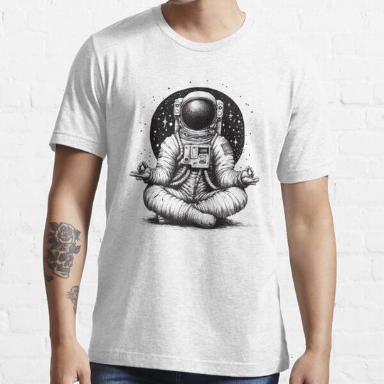 Discover Achieve inner peace with this print of an astronaut meditating in the Lotus position