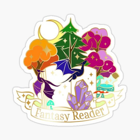 Discover Fantasy reader, book lover sticker