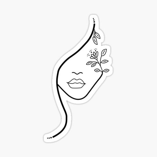Discover Face line art 01