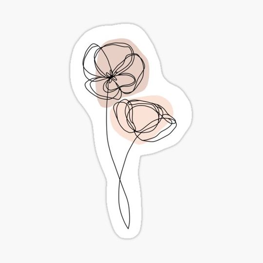 Discover Pink flower outline