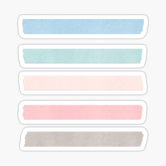 Discover Sakura themed Multicolor  Aesthetic Pastel washi pack textured