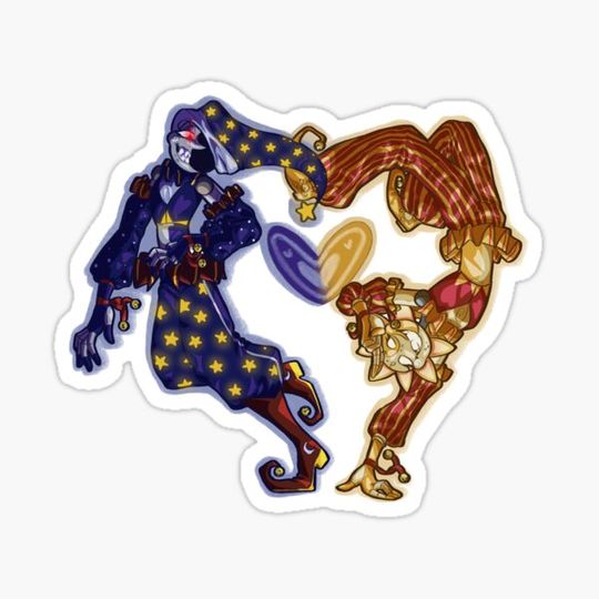 Discover Sun and Moon Heart Sticker