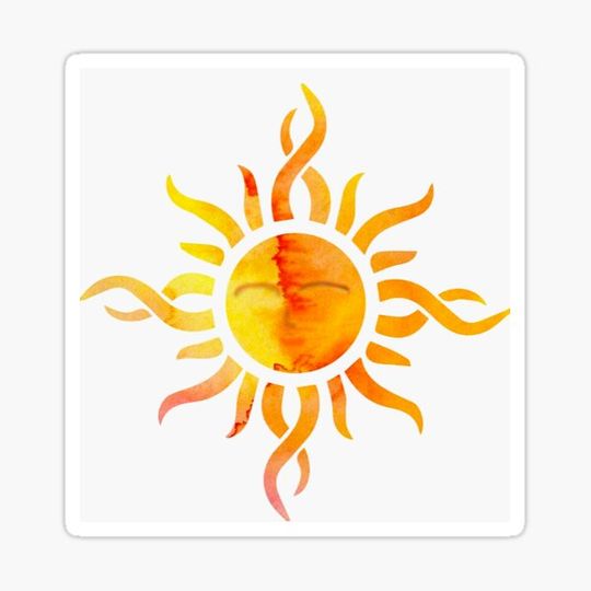 Discover moon sun sticker