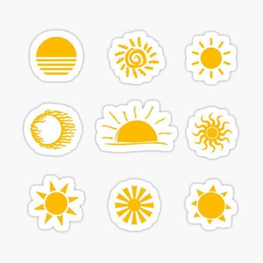 Discover Sun Summer Sticker Pack