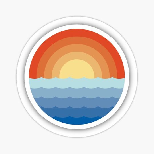 Discover Sunrise aesthetic summer sticker