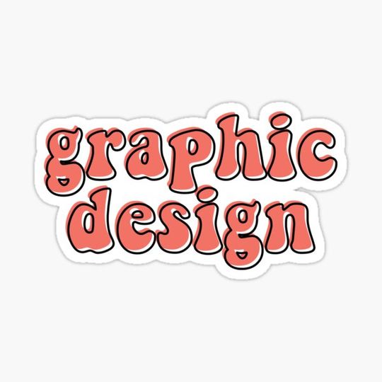 Discover Graphic Design Sticker- Red