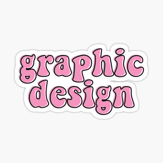 Discover Graphic Design Sticker- Pink