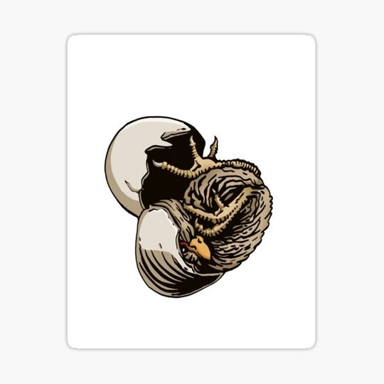Discover Graphical newborn chick in egg