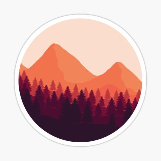 Discover Sunset in the wild mountains covered with dense forest