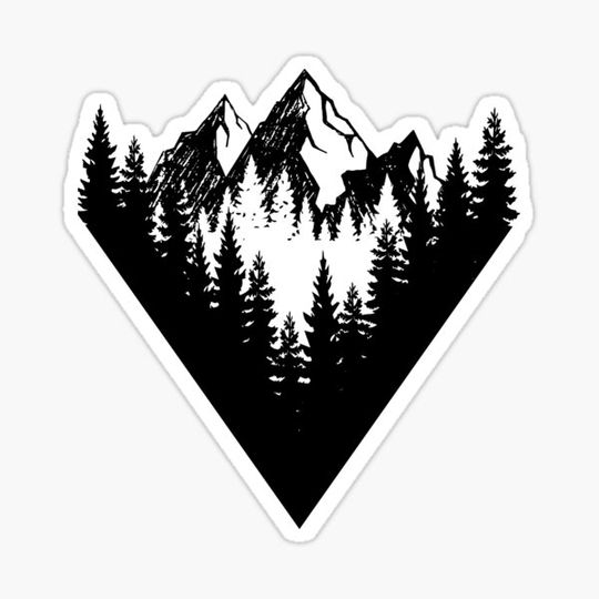 Discover Mountains And Forest. Geometric Style