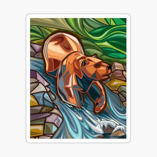 Discover Grizzly Bear In Stream