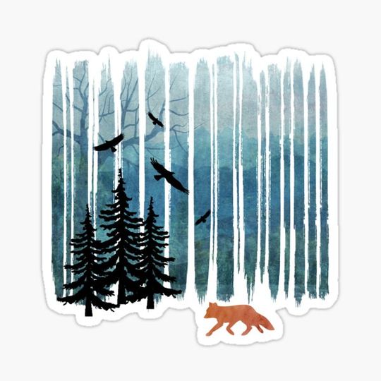 Discover Misty Forest Fox - Brush Strokes